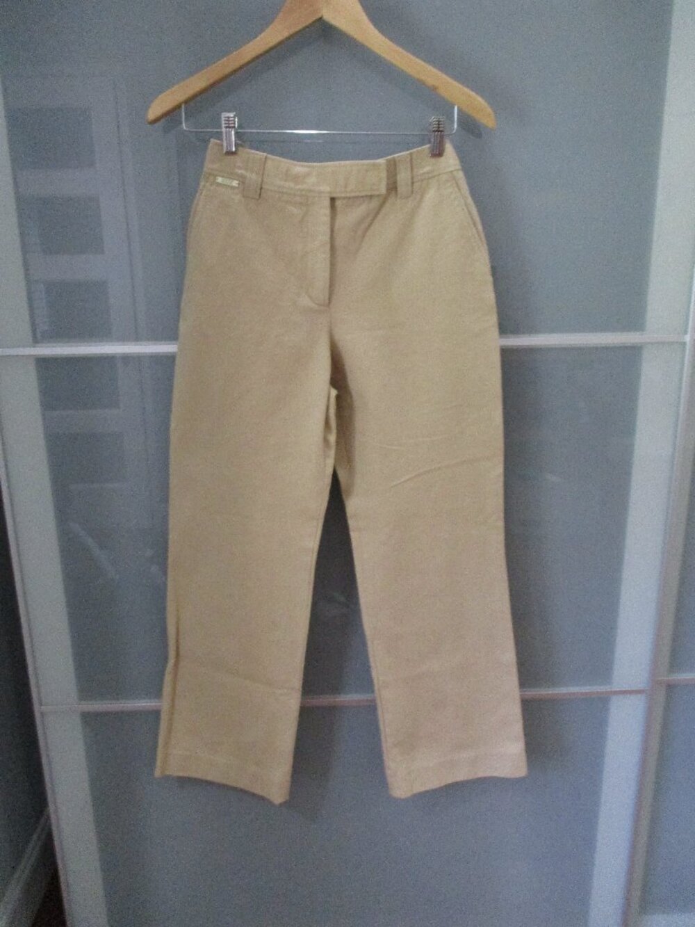CH Carolina Herrera Pique Khaki High Waist Pants